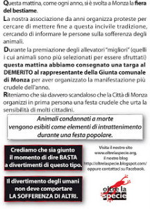 volantino animalista - fuochi d'artificio 2011