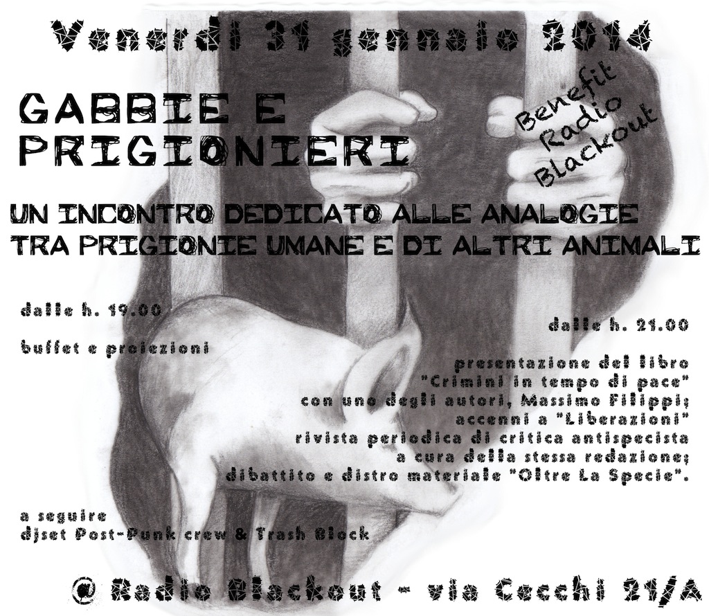 Gabbie e prigionieri, incontro a Radio Blackout 